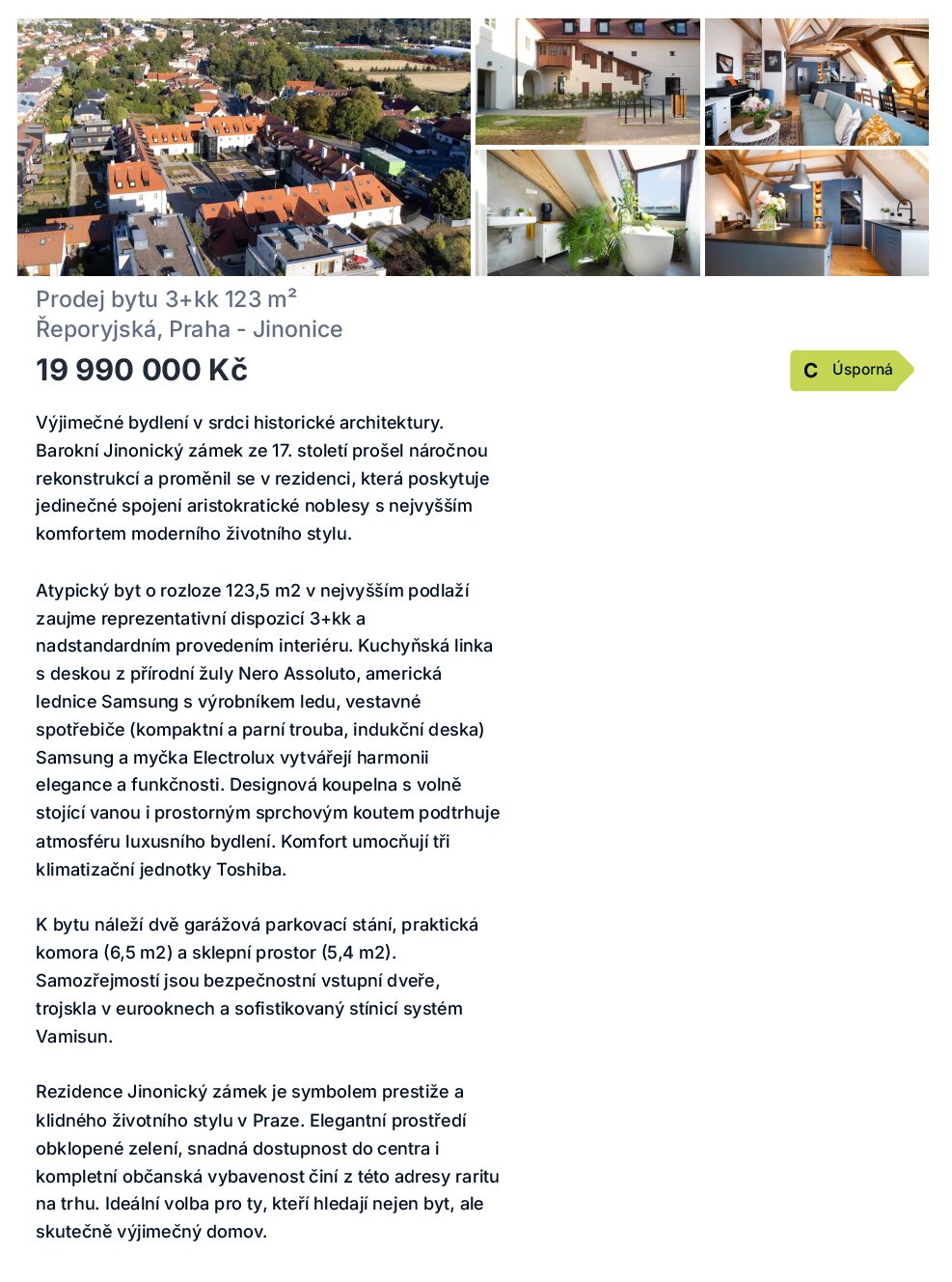 Náhled první stránky PDF prezentace – Jinonice – byt, 3+kk, 123&nbsp;m²