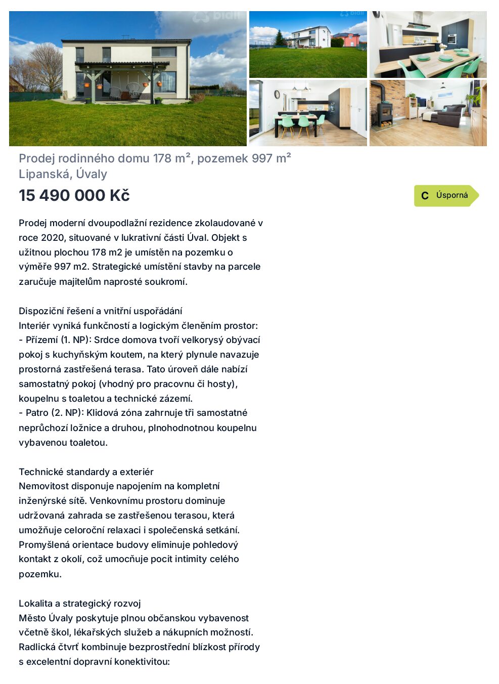 Náhled první stránky PDF prezentace – Úvaly – rodinný dům, 178&nbsp;m²